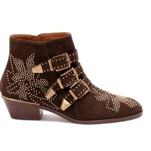 NEW Chloé Suede Studded Ankle Boots – EU 38 / US Women's 7.5–8